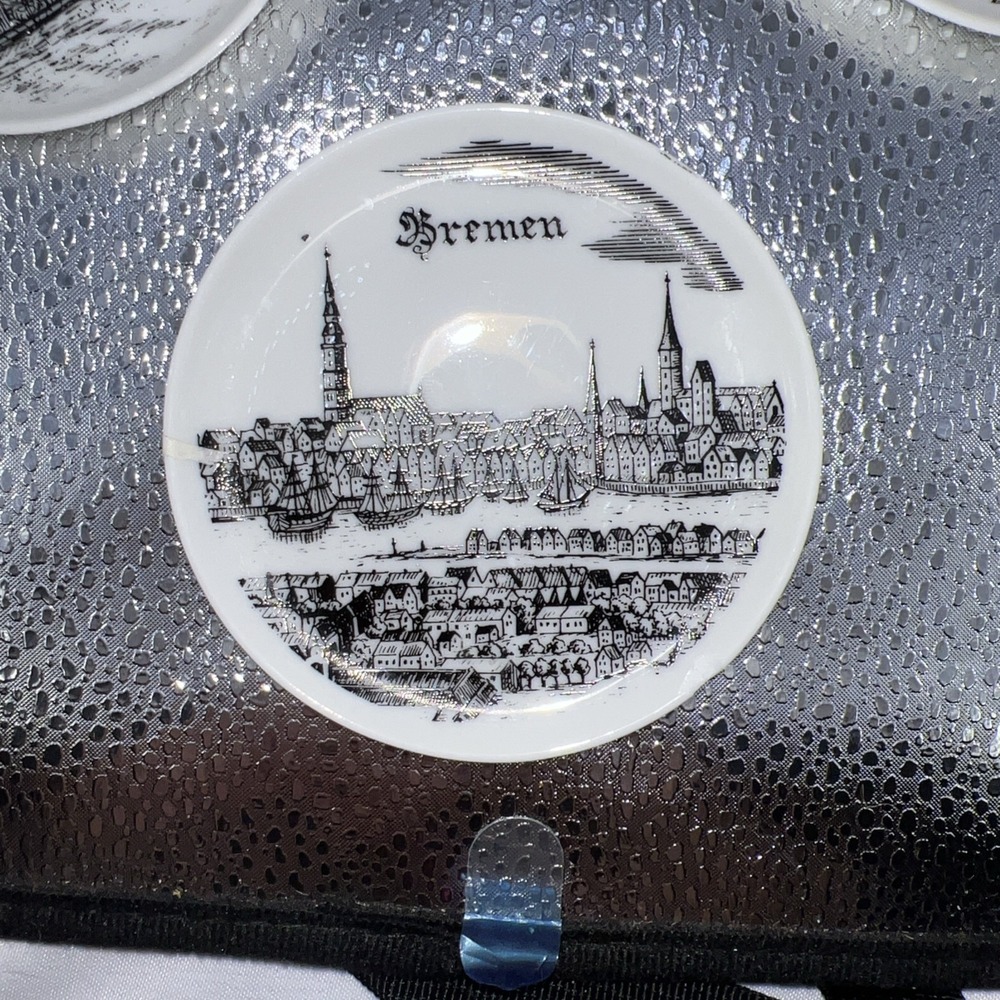 Set of‎ 3 Vintage ALTENKUNSTADT Meldorf Germany Butter Pat Plates